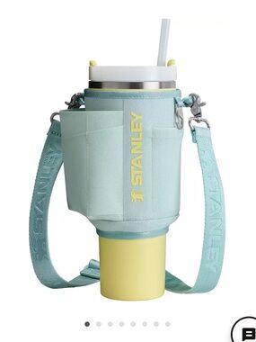 Stanley Light Teal Carry Sleeve with Yellow Logo